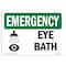 Signmission Safety Sign, OSHA EMERGENCY, 7" Height, Eye Bath, Landscape OS-EM-D-710-L-10316 - alternate 1